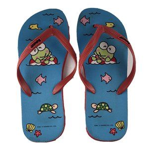 EUC KEROPPI Blue/Red Unisex Flip Flops Size Large